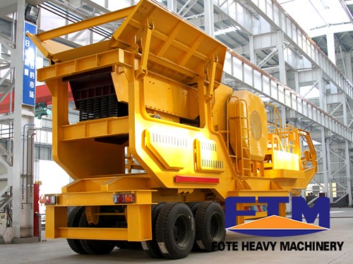 Mobile impact crushing plant