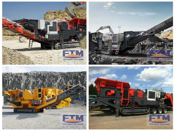 Crawler type mobile jaw crusher