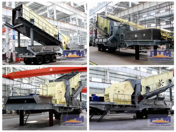 Mobile impact crushing plant