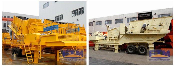 Mobile impact crushing plant