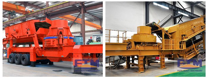 Mobile vertical shaft impact crusher