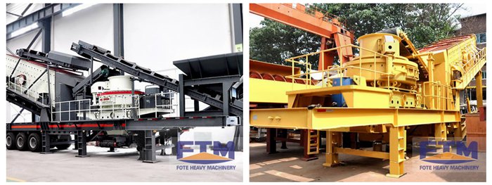 Mobile vertical shaft impact crusher