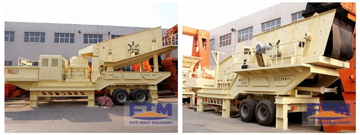 Wheel mobile crushing and screening plant